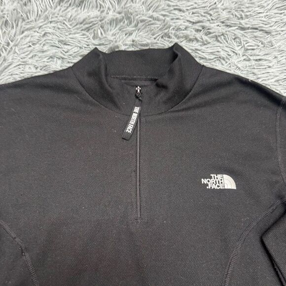 The North Face Black Quarter Zip Sweatshirt Size Large - Picture 3 of 9